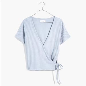 Madewell Ribbed Wrap Crop Top